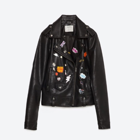 Zara Faux Leather Pin Jacket - Picture 5 of 13
